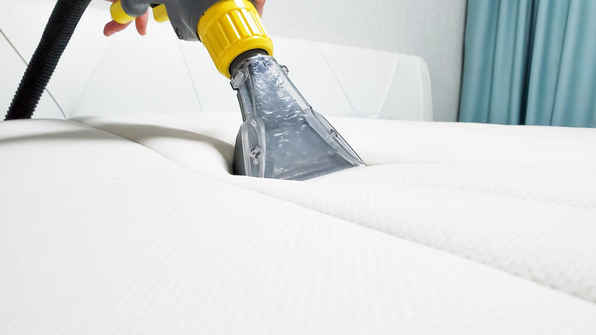 Carpet cleaning with a professional vacuum cleaner attachment
